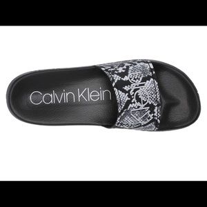 Calvin Klein Snakeskin Pattern Summer Slide